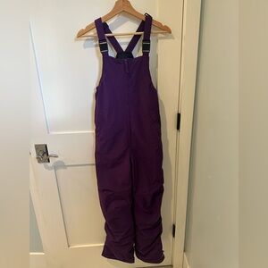Lands' End Kids Squall Waterproof Iron Knee Snow Bibs Purple Size 12